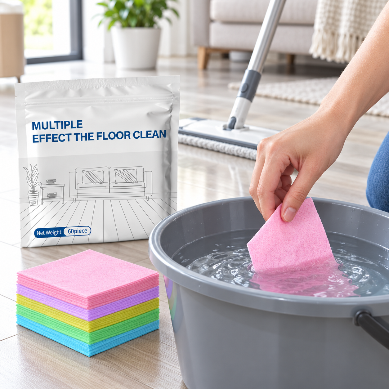 Multi-Effect Floor Cleaning Sheets