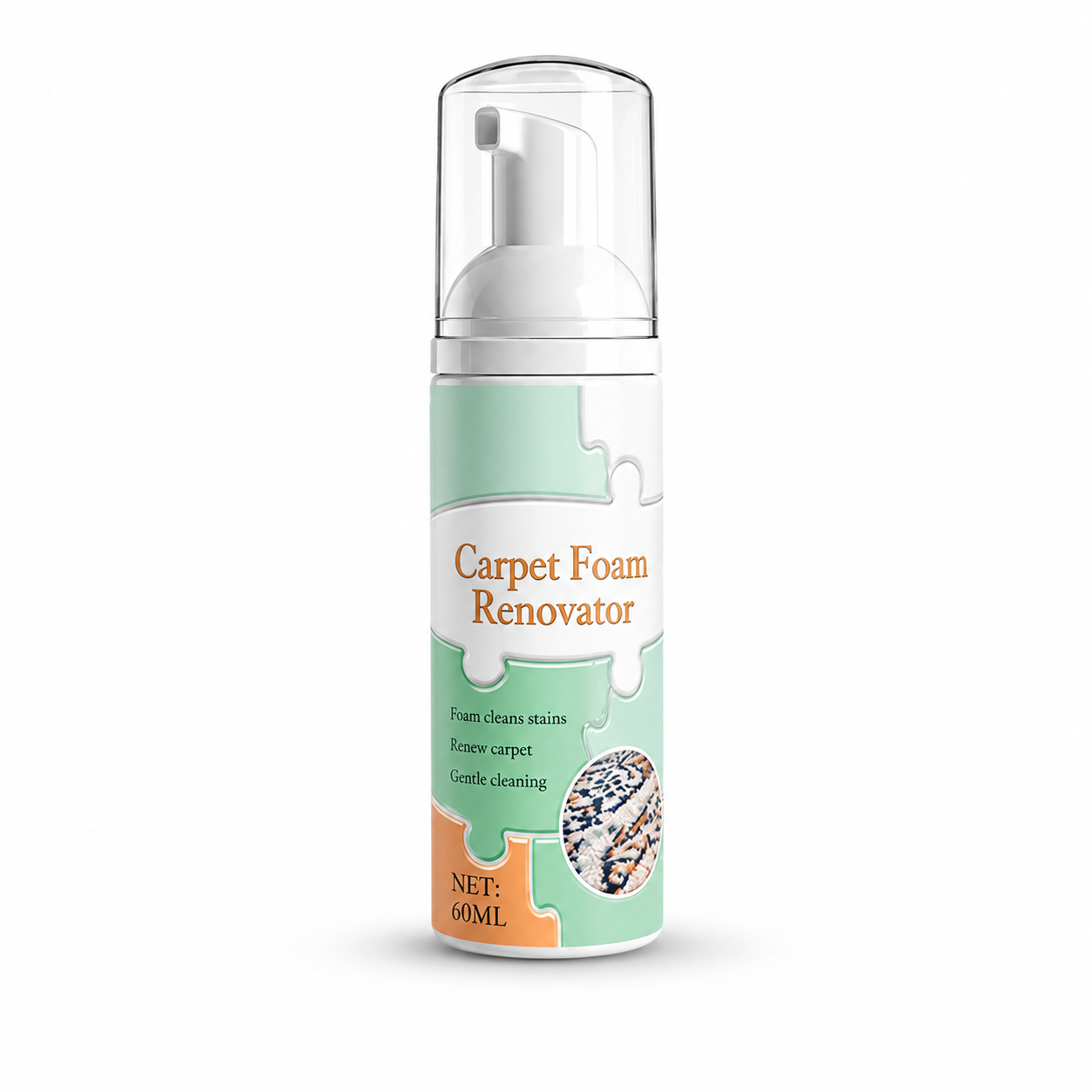 Waterless Carpet Foam Stain Remover with Towel